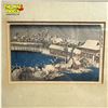 Image 2 : 1797-1858 Japanese Wood Block Print 'Snow at Kameido Shrine' Approx. 9x7.5in