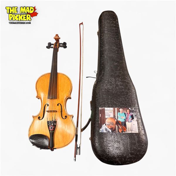 20th Century Stradivarius Copy Violin with Bow and Hardcase