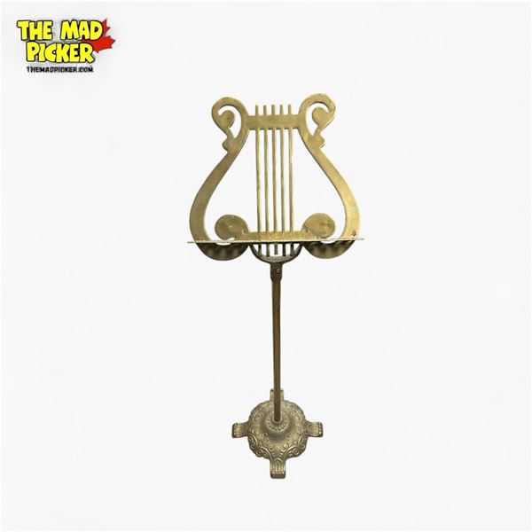 Vintage Brass Toned Adjustable Music Stand