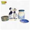 Image 2 : Collection of Delft Blue Ceramic Miniatures & Assorted Blue Decor