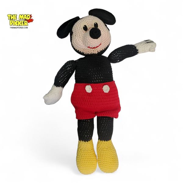 Handmade Crocheted Mickey Mouse Plush Toy Approx. 20in Tall