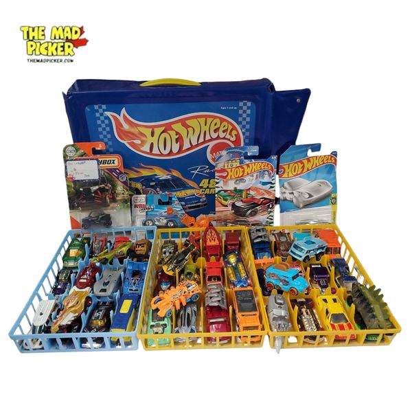 Large Collection of Hot Wheels Die-Cast Toys Cars