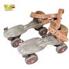 Image 1 : 1931 Dunne's Speed King Roller Skates Pair Toronto Canada Steel and Wood Construction