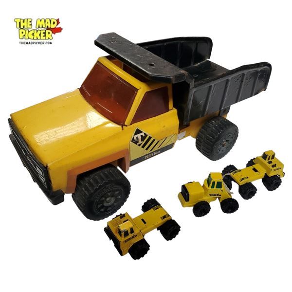 Lot of 4 Tonka Toys Diecast and Plastic Models Mixed Eras