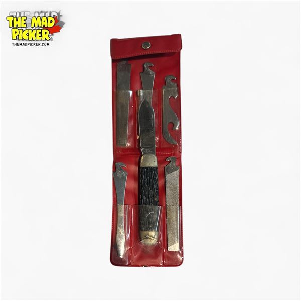 Vintage Utica Cutlery Co. Pocket Knife with 5 Interchangeable Blades