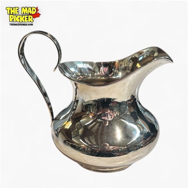 Olri Vintage Silver-Plated Water Pitcher Made in Italy 7-Inch