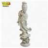 Image 1 : Chinese Dehua Blanc De Chine Porcelain Guanyin Statue Qing Dynasty 7-Inch Damaged