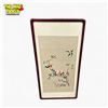 Image 1 : Chinese Silk Painting Birds and Blossoms Framed 19x37 Inches Traditional Motifs