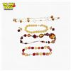 Image 1 : 4 Art Glass Necklaces with 1 Pair of Clip On & 1 Pair of Pierced Earrings (The chain and gold fleck