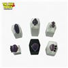 Image 1 : 6 New Polished Purple Charoite Rings in Silver Settings (all stamped .925) A few of the rings also h