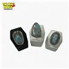 Image 2 : 6 New Polished Larimar Stone Rings in Silver Settings (all stamped .925) Total weight: 57 grams