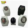 Image 1 : 6 New Faceted Crystal & Polished Cabochon Rings in Silver Settings (all stamped .925) Total weight: