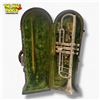 Image 1 : Beusner True Tone Model 45511-9 Trumpet Silver Finish Early 20th Century W/ Case & Mouthpieces