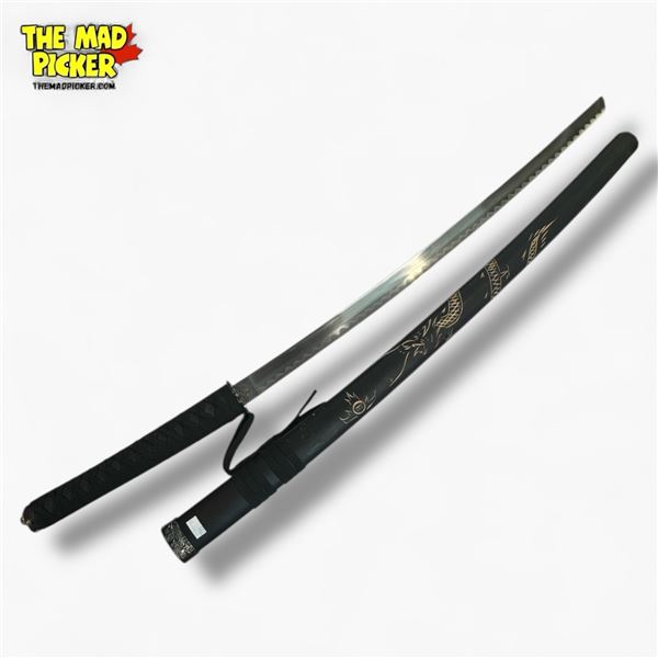 TantÅ Short Blade Prop 21.5 Inch Ninja-Style White Handle Modern Replica