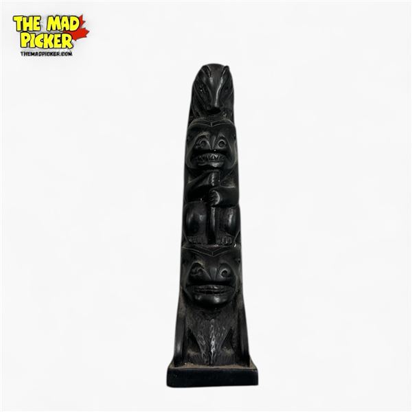 Small Boma Carved Totem Pole 4.25" Tall