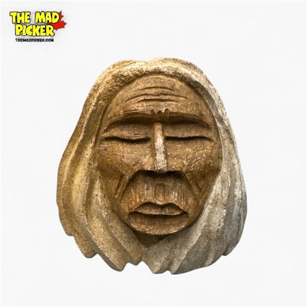 Craig Longboat Wolf Clan Soapstone Carving Six Nations Canada 3.5" Tall