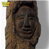 Image 2 : Wood Bark Carved Face Wall Hanging 20" Unsigned First Nations Style British Columbia