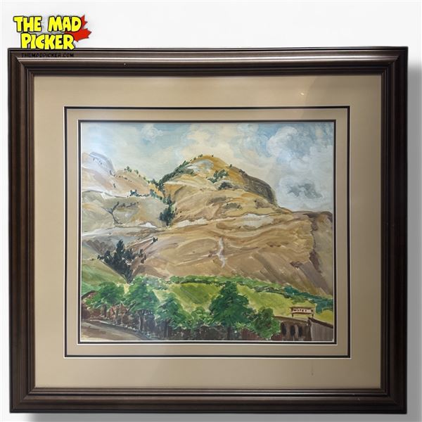 Watercolor Landscape Painting Attributed to Eilleen Balden 26.5x24.5 Inches