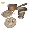 Image 1 : Assorted Brass and Copper Collection Weights Cup Silent Butler Crumb Catcher