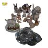 Image 1 : Porcelain Rabbit Figurine Collection Mixed Countries Multifunctional Pieces