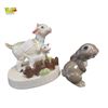Image 3 : Porcelain Rabbit Figurine Collection Mixed Countries Multifunctional Pieces
