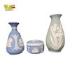 Image 1 : Wedgwood Small Ceramic Vase & Container with 6-Inch Flambro Porcelain Vase