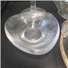 Image 4 : Assorted Vintage Clear Glass Dishes, Bowls, and Cake Plate Mid-20th Century