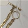 Image 2 : 18" Gold Plated Sterling Silver Italian Toggle Necklace - Total weight: 10.5 grams