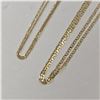 Image 2 : 2 New 29" Gold Plated Fine Italian .925 Silver Chains - Total weight: 5.3 grams