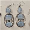 Image 5 : 10 New Pairs of Earrings in Silver Settings - Variety of Natural, Polished and Faceted Materials (ma