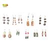 Image 1 : 10 New Pairs of Earrings in Silver Settings - Variety of Natural, Polished and Faceted Materials (ma