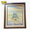 Image 1 : Framed Nautical Sailing Ship Painting by Busswood, 1972, 31in X 37in