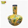 Image 2 : Large Beautiful 19th Century Chinese CloisonnÃ© Yellow-Ground Enamel Vase 24x19 Inches
