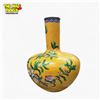 Image 3 : Large Beautiful 19th Century Chinese CloisonnÃ© Yellow-Ground Enamel Vase 24x19 Inches