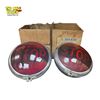 Image 1 : KD 254-6707 Jumbo Stop Light Lens Pair Red 7-Inch Vintage with Box and Mounts