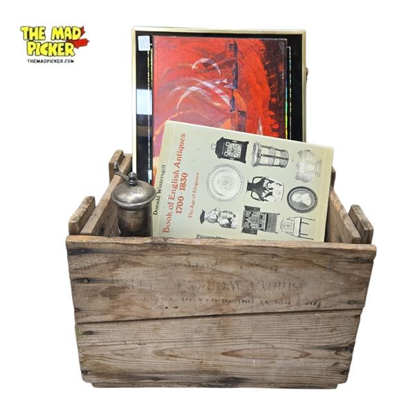 Mixed Lot with Art Pieces First Nations Flag and Miscellaneous Items