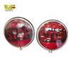 Image 1 : Vintage Jumbo Stop Light Lens Pair Red 7-Inch Diameter 12V No Box or Mounts