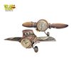 Image 1 : Master Crafters Vintage-Style Airplane Propeller Clocks Wood and Plastic Damaged