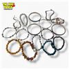 Image 1 : 15 Assorted New Bracelets from a Variety of Materials - Stretch and Bangle - Silver-Tone, Gemstone a