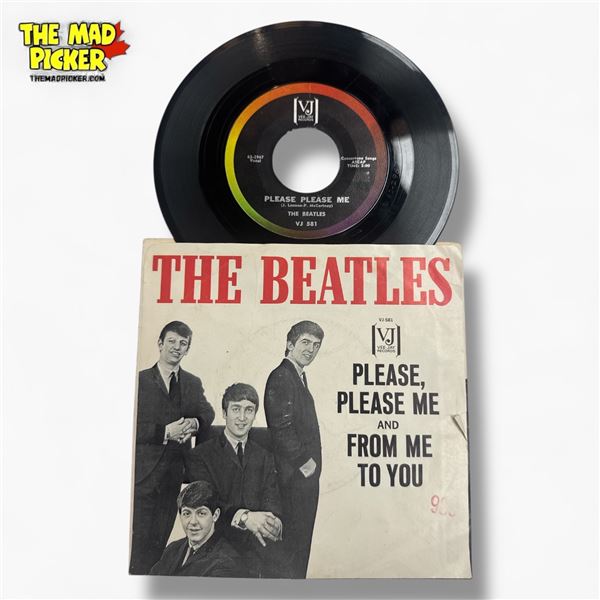 The Beatles 'Please Please Me/from Me to You' 45 RPM Vinyl Vee-Jay VJ 581 1963 Rare Find