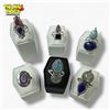 Image 1 : 6 New Natural Stone, Gemstone & Faceted Crystal Rings in Silver Settings - all stamped .925  (Lapis,