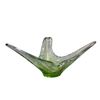 Image 1 : Murano Style Art Glass Controlled Bubble Green Splash Centerpiece 6-Inch Tall