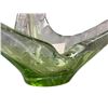 Image 2 : Murano Style Art Glass Controlled Bubble Green Splash Centerpiece 6-Inch Tall