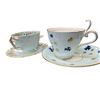 Image 5 : Set of 3 Matching Aynsley Teacups and Saucers with Serving Plate and Two Extra Tea Cups