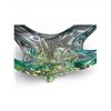 Image 2 : Chalet Style Splash Centerpiece Art Glass Green and Blue 9.5 Inch