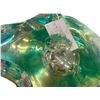 Image 3 : Chalet Style Splash Centerpiece Art Glass Green and Blue 9.5 Inch
