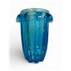 Image 2 : Hazel Atlas Azura Blue Bohemian Vase 8.5-Inch Rudolf Jurnikl Sklo Union 1960s