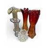 Image 1 : 5-Piece Art Glass Collection Circa 1960s-1970s Murano-Inspired Tallest is 11" Tall