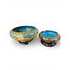 Image 2 : Set of 2 CloisonnÃ© Pieces 6.25 Inch Dragon Motif Bowl and Floral Motif Ashtray