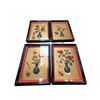 Image 2 : Set of 4 Chinoiserie Stone Artwork Panels, Cloisonne Bells, and Vintage Lantern String Lamps